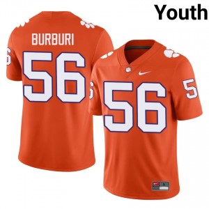 Andy Burburija #56 Clemson Football Youth Player Jerseys|Jersey | The Ultimate Tiger Orange 94774074