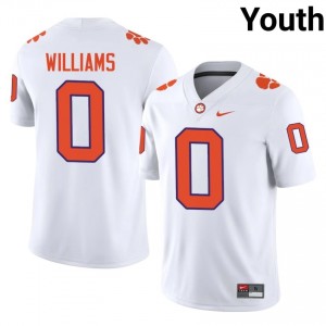 Youth Antonio Williams Clemson Tigers #0 Football NCAA Jerseys|Jersey| Full Stitched White Edition 21466609