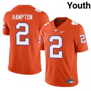 Ashton Hampton #2 Clemson Football Youth Player Jerseys|Jersey | The Ultimate Tiger Orange 37606625