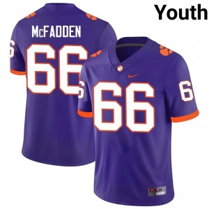 Banks McFadden #66 Clemson Football Youth Player Jerseys|Jersey | The Ultimate Tiger Purple 14614850