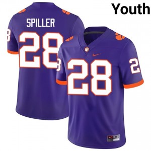 Youth C.J. Spiller CFP Champs #28 Football NCAA Jerseys|Jersey| Full Stitched Purple Edition 54217139