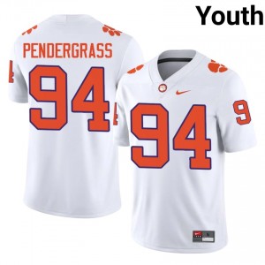 #94 Chapman Pendergrass Clemson Jerseys|Jersey | Youth High School Football White Gameday Essential 41678076