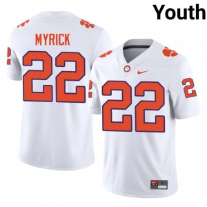 Clemson Tigers Corey Myrick #22 University Jerseys|Jersey | Elite Stitched Youth Football White 42585660