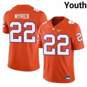 #22 Corey Myrick Clemson Tigers Jerseys|Jersey | Youth High School Football Orange Gameday Essential 61339229
