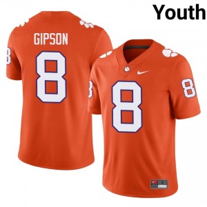 Corian Gipson #8 Clemson Football Youth Player Jerseys|Jersey | The Ultimate Tiger Orange 54517920
