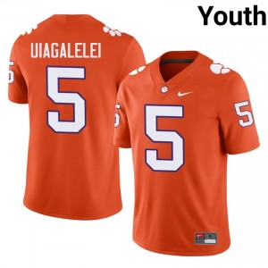 Authentic DJ Uiagalelei #5 Clemson Orange College Jerseys|Jersey | Premium Embroidery Youth Football Gear 67930776
