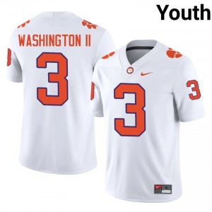 Elliot Washington II #3 Clemson Football Youth Player Jerseys|Jersey | The Ultimate Tiger White 48688979