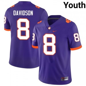 Authentic Gideon Davidson #8 Clemson Tigers Purple College Jerseys|Jersey | Premium Embroidery Youth Football Gear 41127833