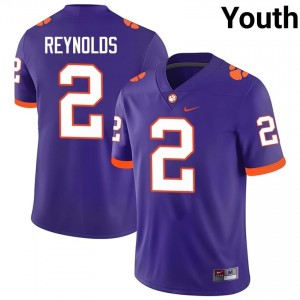 Authentic Tait Reynolds #2 Clemson Tigers Purple College Jerseys|Jersey | Premium Embroidery Youth Football Gear 80342880