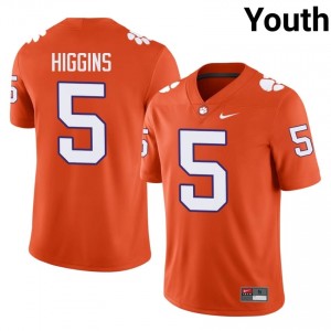 Youth Tee Higgins Clemson #5 Football NCAA Jerseys|Jersey| Full Stitched Orange Edition 89057643