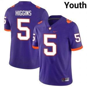 #5 Tee Higgins Clemson Tigers Jerseys|Jersey | Youth High School Football Purple Gameday Essential 50259673