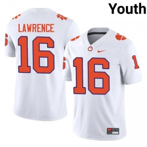 Clemson Trevor Lawrence #16 University Jerseys|Jersey | Elite Stitched Youth Football White 31036121