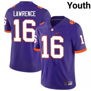 Authentic Trevor Lawrence #16 CFP Champs Purple College Jerseys|Jersey | Premium Embroidery Youth Football Gear 21646756