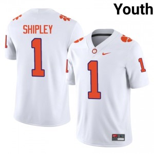 Youth Will Shipley Clemson Tigers #1 Football NCAA Jerseys|Jersey| Full Stitched White Edition 46357646